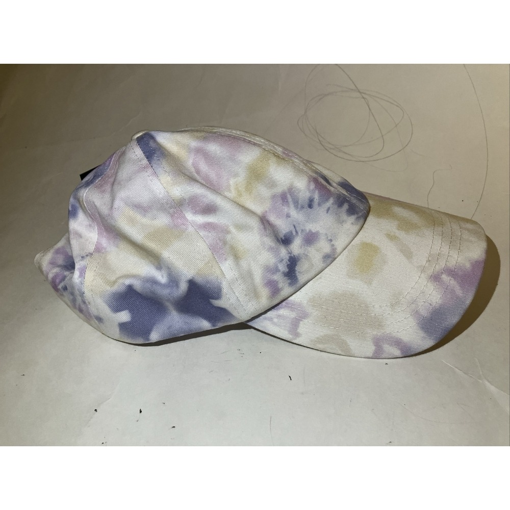 NWT David & Young Women's White Purple Pink Yellow Tie‎ Dye Baseball Hat